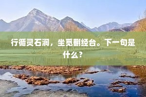 行循灵石涧，坐觅翻经台。下一句是什么？