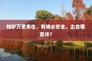 舳舻万里来往，有祷必安全。出自哪首诗？