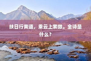 扶日行黄道，乘云上紫微。全诗是什么？