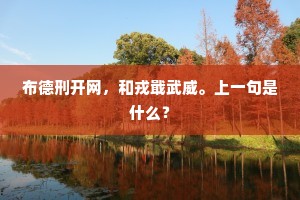 布德刑开网，和戎戢武威。上一句是什么？