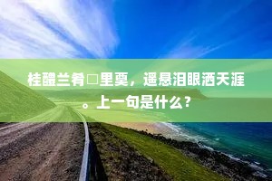 桂醴兰肴□里奠，遥悬泪眼洒天涯。上一句是什么？
