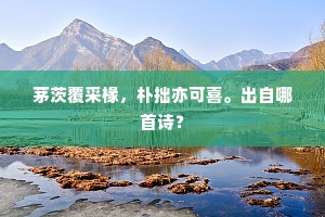 茅茨覆采椽，朴拙亦可喜。出自哪首诗？