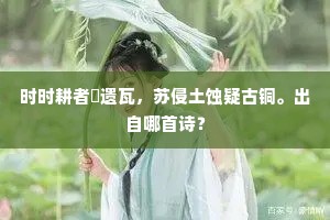 时时耕者钁遗瓦，苏侵土蚀疑古铜。出自哪首诗？