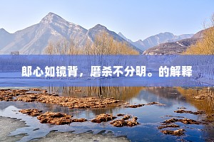 郎心如镜背，磨杀不分明。的解释