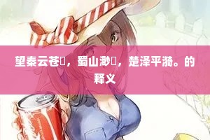望秦云苍憺，蜀山渺渀，楚泽平漪。的释义