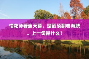 惜花待著连天幕，赌酒须翻卷海觥。上一句是什么？