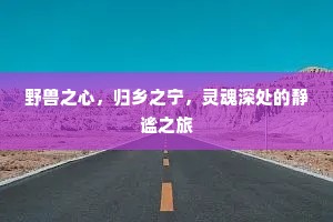 野兽之心，归乡之宁，灵魂深处的静谧之旅