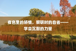 夜色里的矫情，黎明时的自省——学会沉默的力量