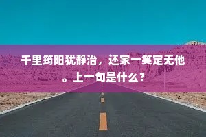 千里筠阳犹静治，还家一笑定无他。上一句是什么？