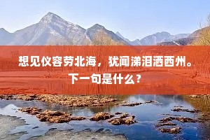 想见仪容劳北海，犹闻涕泪洒西州。下一句是什么？