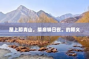 屋上即青山，柴扉镇日嵌。的释义