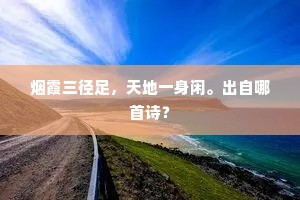 烟霞三径足，天地一身闲。出自哪首诗？
