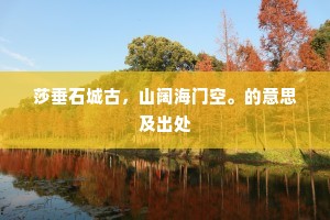 莎垂石城古，山阔海门空。的意思及出处