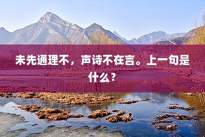 未先通理不，声诗不在言。上一句是什么？