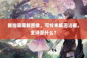 我指卿卿新画像，可怜未解泪沾裾。全诗是什么？