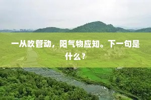 一从吹管动，阳气物应知。下一句是什么？
