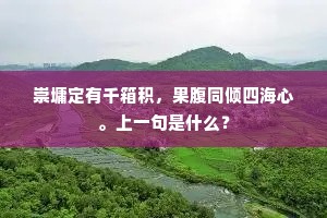 崇墉定有千箱积，果腹同倾四海心。上一句是什么？