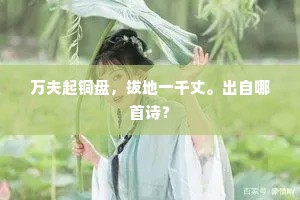 万夫起铜盘，拔地一千丈。出自哪首诗？