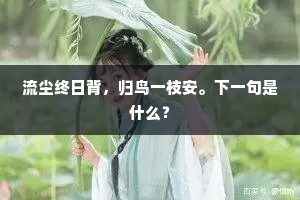 流尘终日背，归鸟一枝安。下一句是什么？