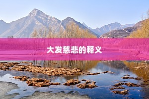 大发慈悲的释义