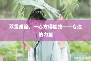 双兔难追，一心方得始终——专注的力量