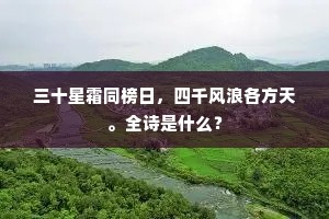 三十星霜同榜日，四千风浪各方天。全诗是什么？