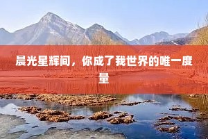晨光星辉间，你成了我世界的唯一度量