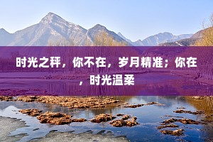 时光之秤，你不在，岁月精准；你在，时光温柔