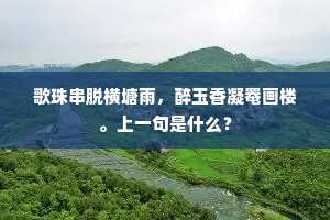 歌珠串脱横塘雨，醉玉香凝罨画楼。上一句是什么？