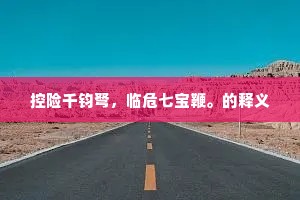 控险千钧弩，临危七宝鞭。的释义