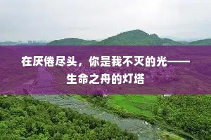 在厌倦尽头，你是我不灭的光——生命之舟的灯塔