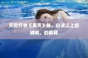 天险何曾《禹贡》陈，白波江上起嶙峋。的解释