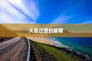 大喜过望的解释