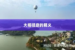 大相径庭的释义
