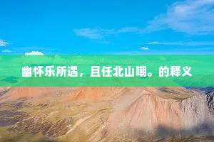 幽怀乐所遇，且任北山嘲。的释义