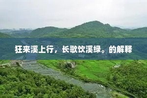 狂来溪上行，长歌饮溪绿。的解释