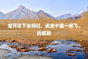龙河花下送师归，吴楚千峰一锡飞。的解释
