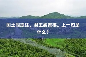 国土同孤注，君王类置棋。上一句是什么？