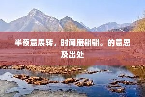 半夜意展转，时闻雁翩翩。的意思及出处