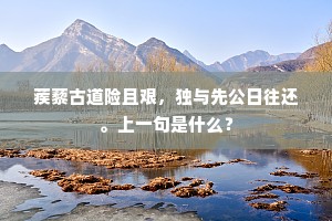 蒺藜古道险且艰，独与先公日往还。上一句是什么？