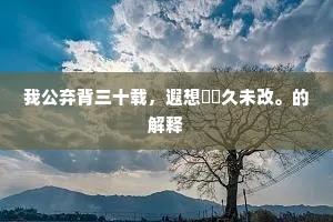 我公弃背三十载，遐想颙颙久未改。的解释