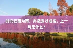 时兴云而为雨，亦凝露以成霜。上一句是什么？