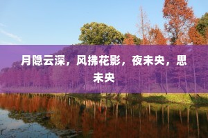 月隐云深，风拂花影，夜未央，思未央