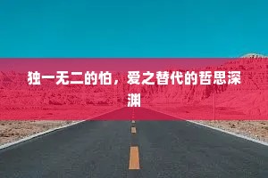 独一无二的怕，爱之替代的哲思深渊