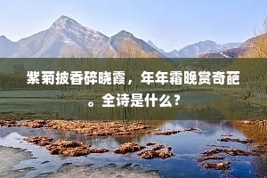 紫菊披香碎晓霞，年年霜晚赏奇葩。全诗是什么？