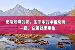 无法触及的影，生命中的永恒别离——爱，在错过里重生