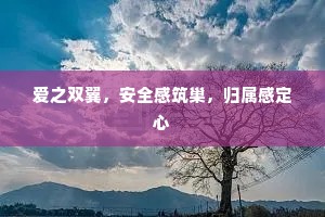 爱之双翼，安全感筑巢，归属感定心
