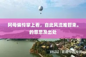 阿母偏怜掌上看，自此风流难管束。的意思及出处