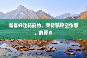 新春好趁花前约，莫待飘零空作恶。的释义