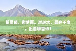 留灵琐，邀梦雨。对逝水、曼吟千度。出自哪首诗？